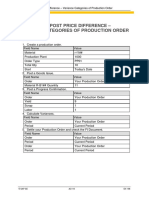Exce 15-Post Price Difference-Variance Categories of Production Order