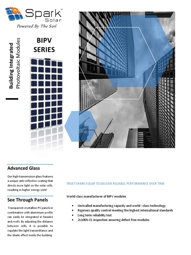 BIPV Solutions by Spark Solar | PDF | Photovoltaics | Solar Cell