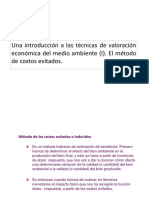 Una Introducción A Las Técnicas de Valoración Económica Del Medio Ambiente (I) - El Método de Costos Evitados