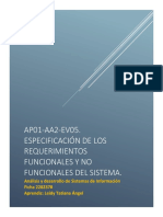 AP01-AA2-EV05. Especificación de los requerimientos funcionales y no funcionales del sistema.