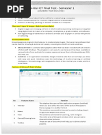 Grade 2 - Summary ICT Final Test (Semester 1)