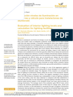 Evaluación Niveles de Iluminación en Interiores y Calculo de Instalaciones de Alumbrado