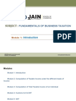 Subject:: Fundamentals of Business Taxation