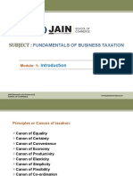 Subject:: Fundamentals of Business Taxation