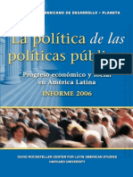 La Política de Las Políticas Públicas Progreso Económico y Social en América Latina Informe 2006(1)