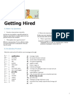 Getting Hired: A. Warm-Up Questions