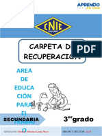 CARPETA DE RECUPERACION DEL AREA DE EDUCACION PARA EL TRABAJO 3ro 20-21