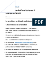 Procédures de Candidatures - Campus France