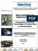Reglamento de Certificacion E. Tecnica RM - 873 2014