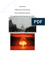 Jason Courtoy Middle Tennessee State University Research and Editorial Assistant at The Nonproliferation Policy Education Center (NPEC)