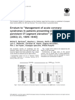 Erratum To "Management of Acute Coronary Syndromes in Patients Presenting Without Persistent ST-segment Elevation" (Eur Heart J (2002) 23, 1809-1840)