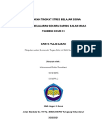 GAMBARAN TINGKAT STRES BELAJAR SISWA PADA PEMBELAJARAN SECARA DARING DALAM MASA PANDEMI COVID 192