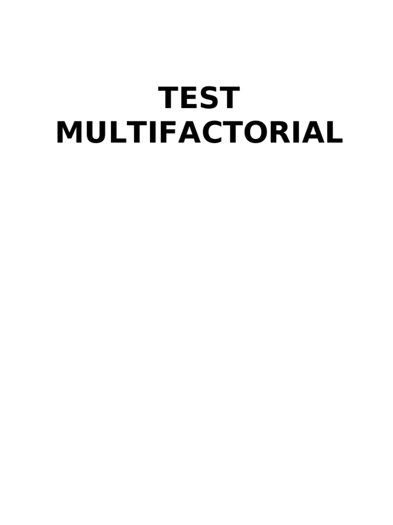 Test Multifactorial de Evaluación | PDF | Arte