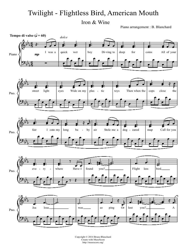 Iron and Wine Flightless Bird American Mouth PDF