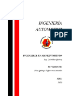 Ingeniería Automotriz: Ingenieria en Mantenimiento