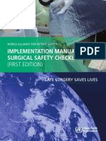 Implementation Manual Surgical Safety Checklist: (First Edition)