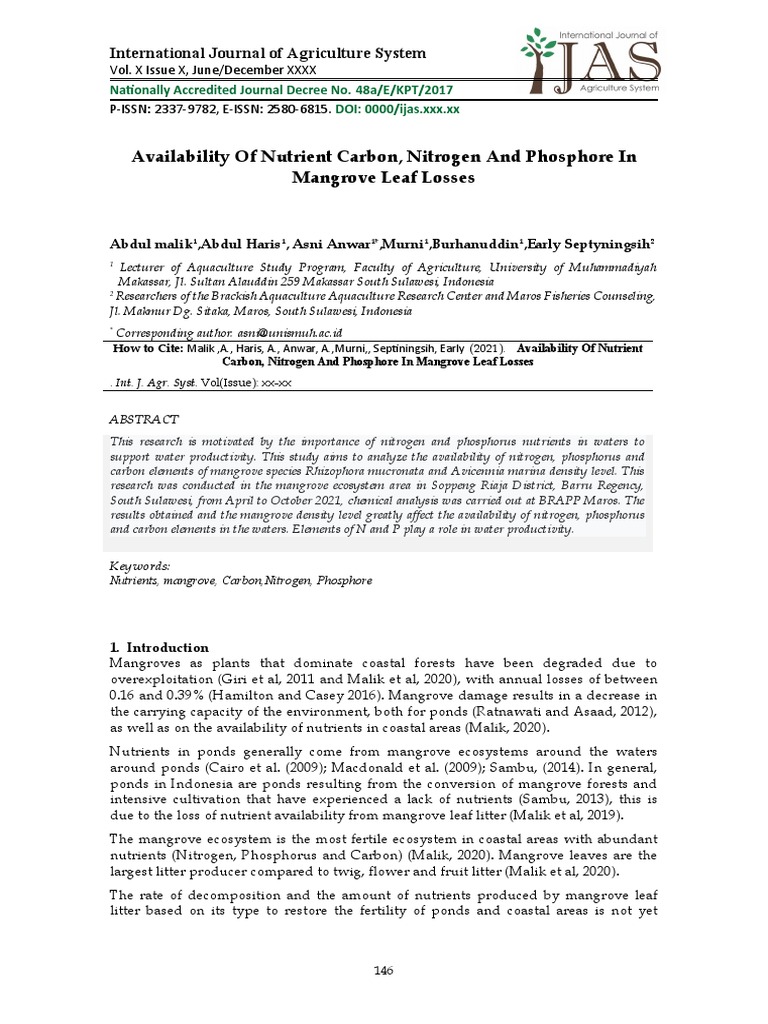 IJAS Jurnal - Malik - 2021 | PDF | Organic Matter | Decomposition