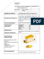 Ficha Tecnica Producto Terminado Postre de Maracuya 2