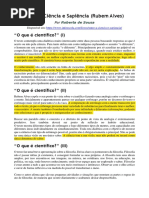 Entre a Ciência e Sapiência RESUMO