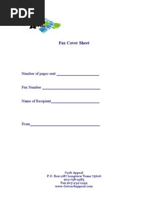 Fax Cover Sheet