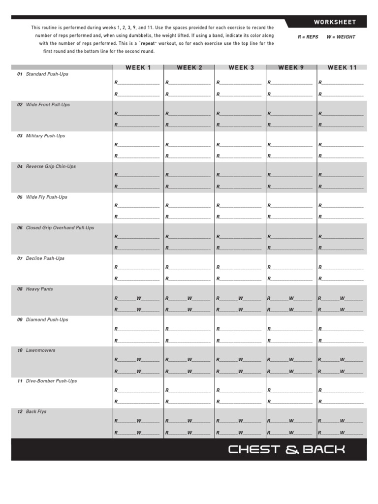 p90x Tracking Sheet PDF