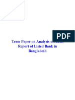 Term Paper On Analysis of Audit Report of Listed Bank in Bangladesh