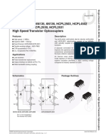 Single-Channel: 6N135, 6N136, HCPL2503, HCPL4502 Dual-Channel: HCPL2530, HCPL2531 High Speed Transistor Optocouplers