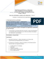Guía de Actividades y Rúbrica de Evaluación - Unidad 3 - Paso 4 - Analizar El Comportamiento Organizacional