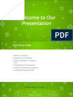 Company Presentation on Formation, Types and Lifting the Corporate Veil