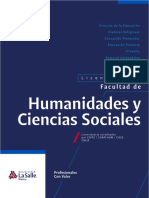 Folleto Facultad de Humanidades y Ciencias Sociales