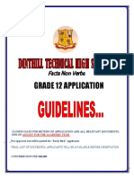 Grade 12 Application Guidelines