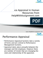 Performance Appraisal in Human Resources From Help With Assignment