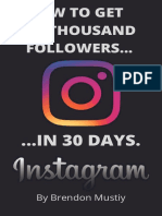 How To Get 10 Thousand Followers in 30 Days PDF