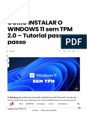 Instalar Windows 11 sem TPM 2.0