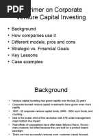 A Primer On Corporate Venture Capital Investing