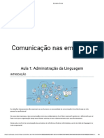 Comunicação Nas Empresas - Aula 1