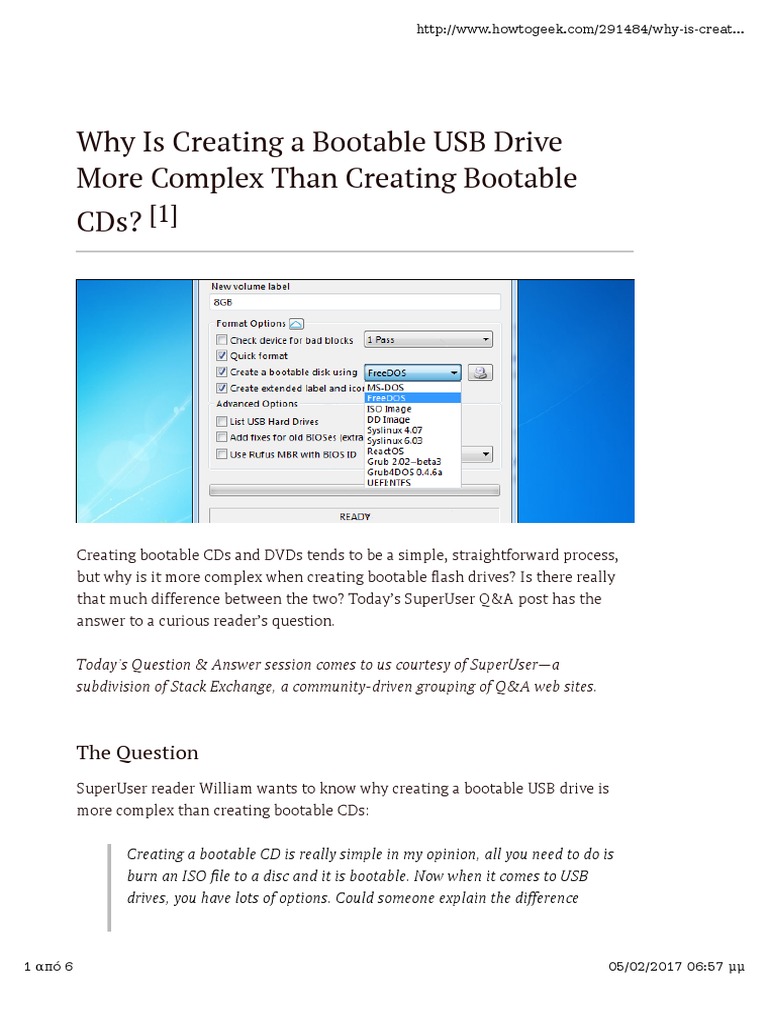 Why Is Creating A Bootable USB Drive More Complex Than Creating