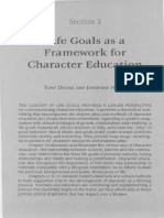 Character Education: Life Goals As A Fra111ew-Ork For