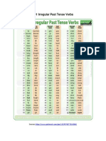 101 Irregular Past Tense Verbs