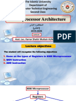 Microprocessor Architecture: Lecturer