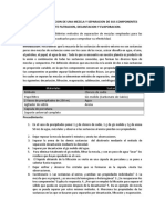 Separación de mezclas mediante filtración, decantación y evaporación