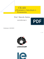 Estat Istica Econ Omica e Introdu C Ao' A Econometria: Prof. Marcelo Justus