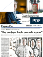 EXPANSION "Hay que jugar limpio y salir a ganar" Alberto Vollmer (Ron Santa Teresa)