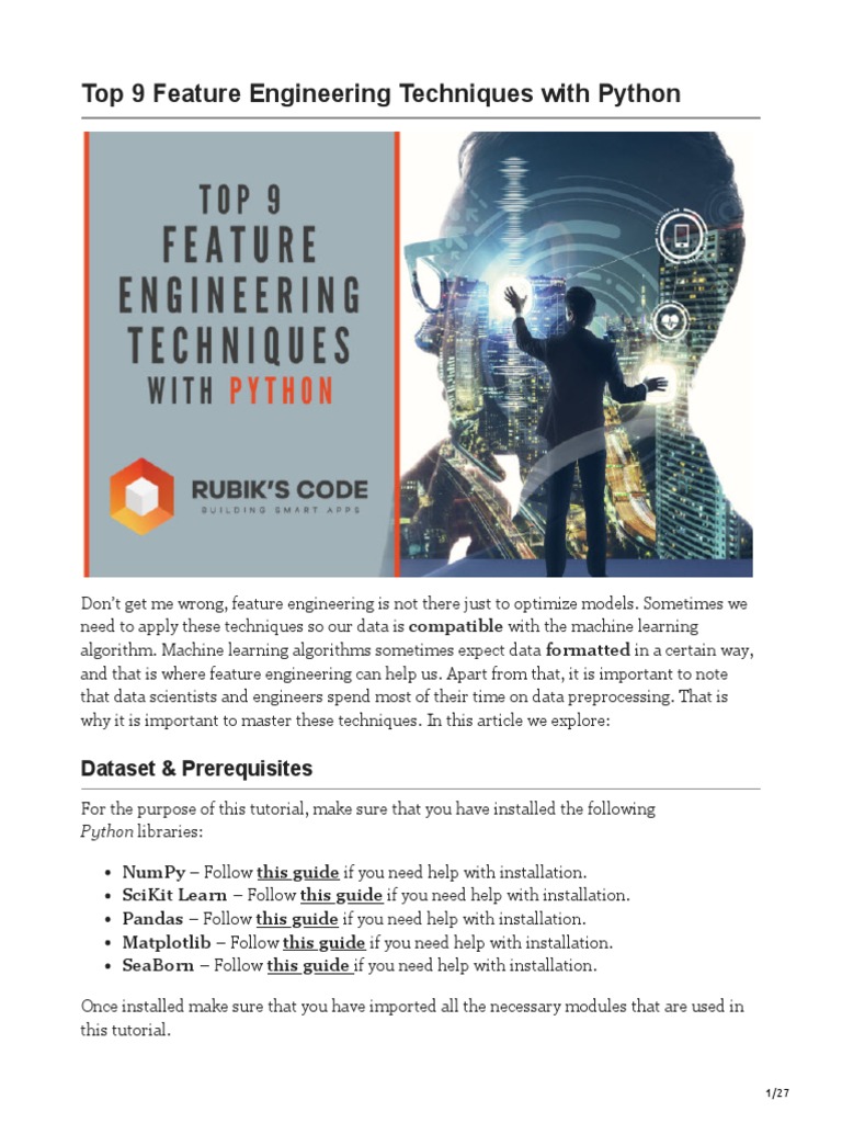 Top 9 Feature Engineering Techniques With Python: Dataset ...