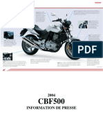 2004 Honda Cbf 500 Dossier Presse