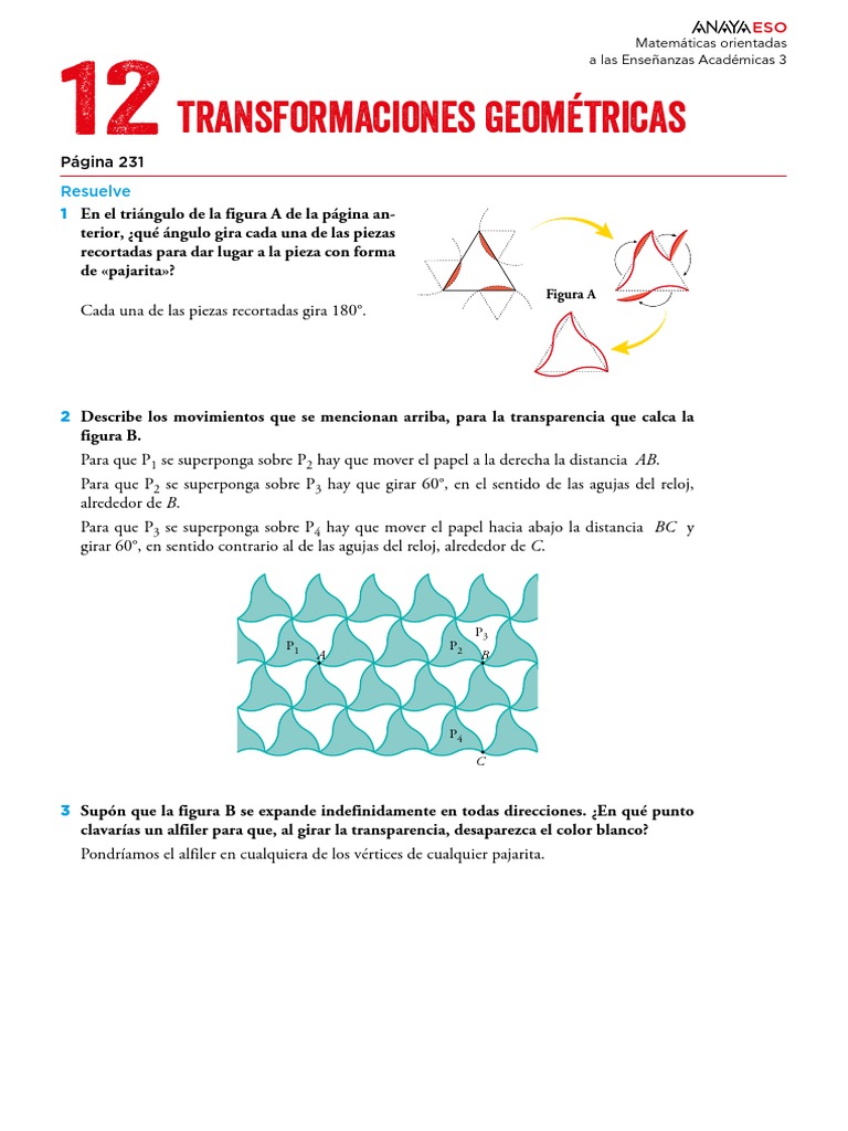 U12 Transformaciones Geométricas | PDF | Sistema de coordenadas ...