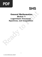 General Mathematics: Logarithmic Functions, Equations, and Inequalities