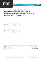 Ieee Recommended Practice and Requirements For Harmonic Control