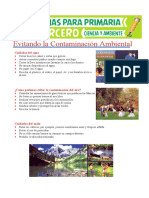 Evitando La Contaminación Ambiental para Tercero de Primaria