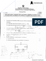 Exame de Fisica 10 Classe 1 Época 2018